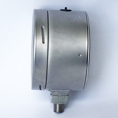 KL 1.0 100 Psi 100mm সলিড ফ্রন্ট টাইপ প্রেসার গেজ ডাবল স্কেল