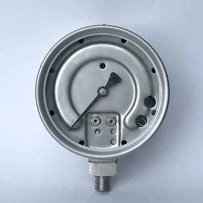 KL 1.0 100 Psi 100mm সলিড ফ্রন্ট টাইপ প্রেসার গেজ ডাবল স্কেল